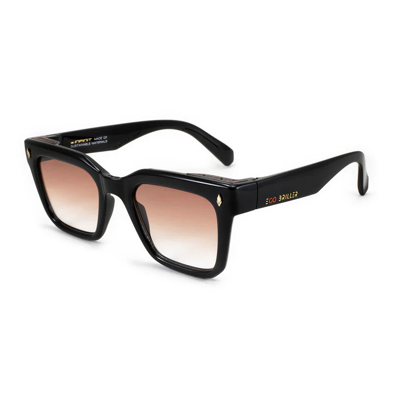 Jacobs Eco Briller - Black Shiny - Brown Gradient Lens