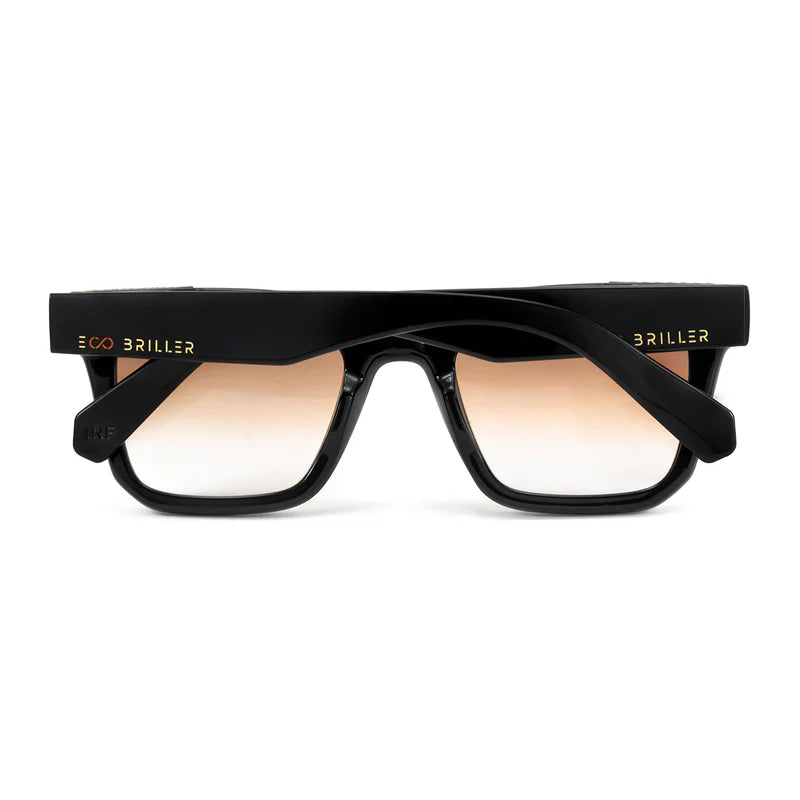 Jacobs Eco Briller - Black Shiny - Brown Gradient Lens