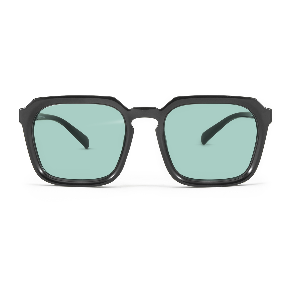 Monaco - Black Shiny - Turquoise Lens