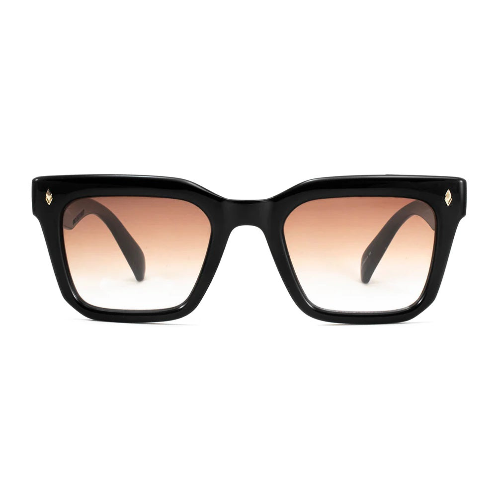 Jacobs Eco Briller - Black Shiny - Brown Gradient Lens
