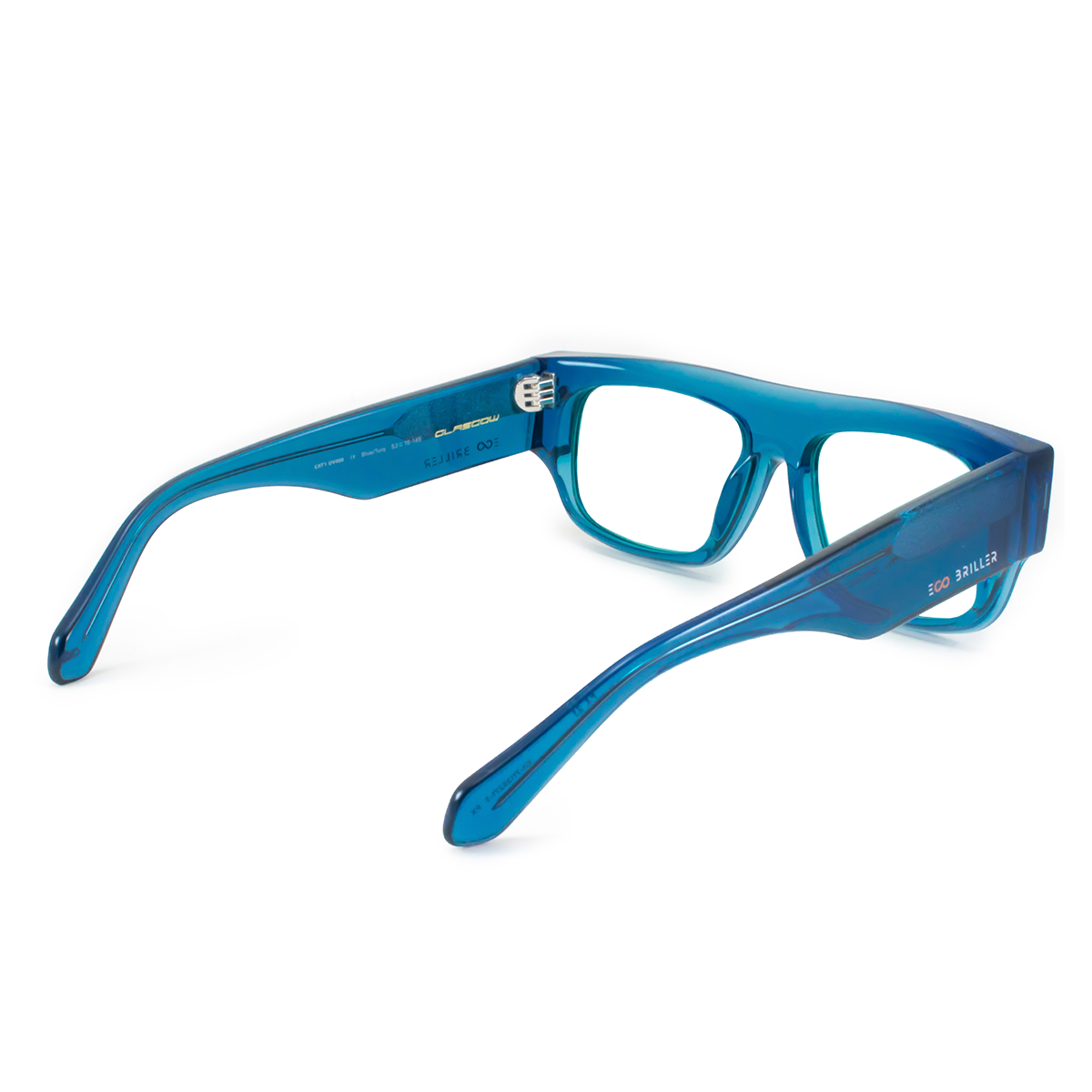 Glasgow Eco Briller - Translucent Blue