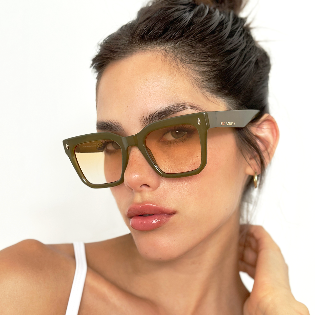 Jacobs Eco Briller - Milky Brown - Orange Gradient Lens