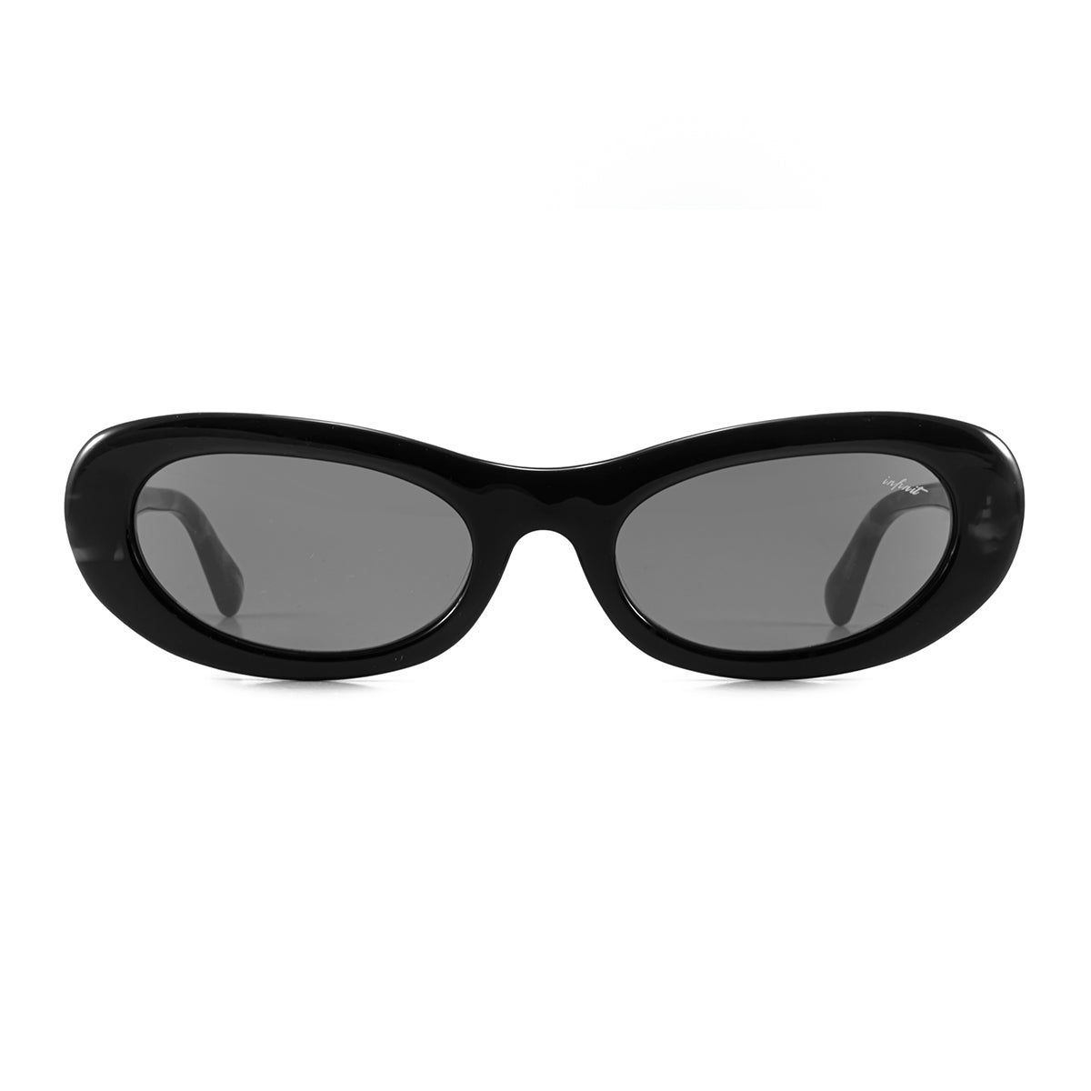 Asahi Sunglasses Black Shiny Grey Lens | INFINIT Eyewear