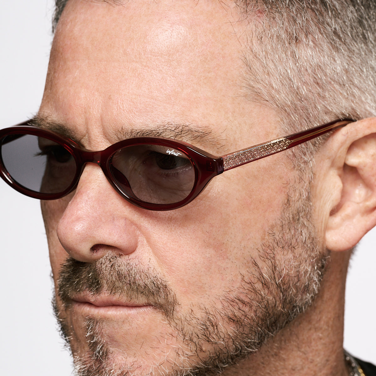 Brigitte - Burgundy - Light Gray Lens