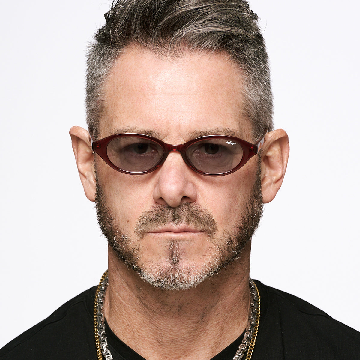 Brigitte - Burgundy - Light Gray Lens