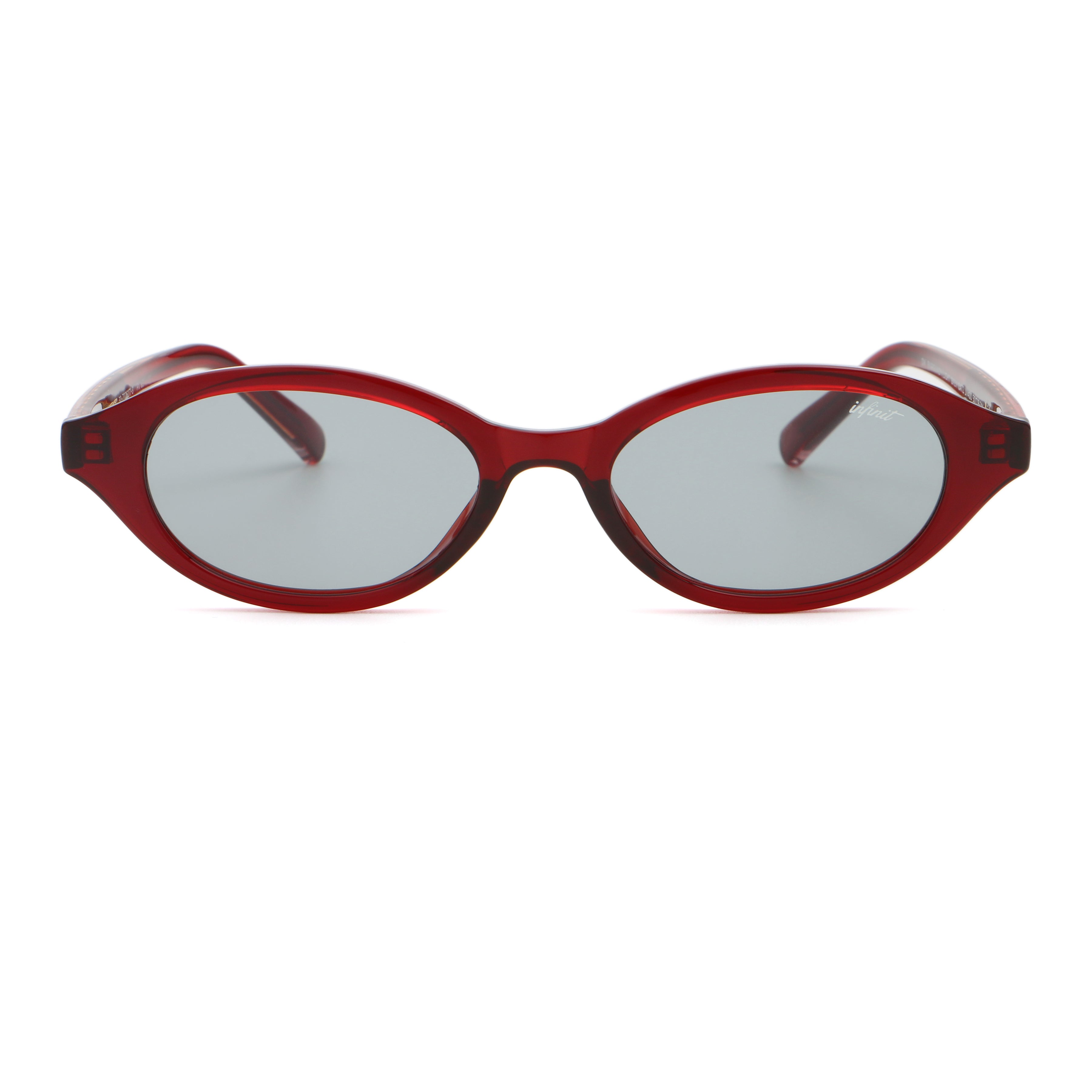 Brigitte - Burgundy - Light Gray Lens