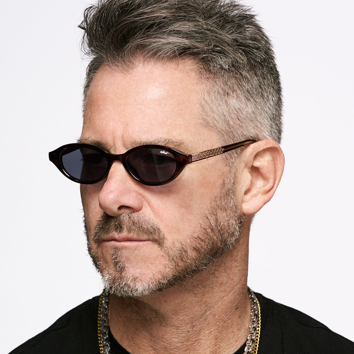 Brigitte - Havana Wood - Blue Lens