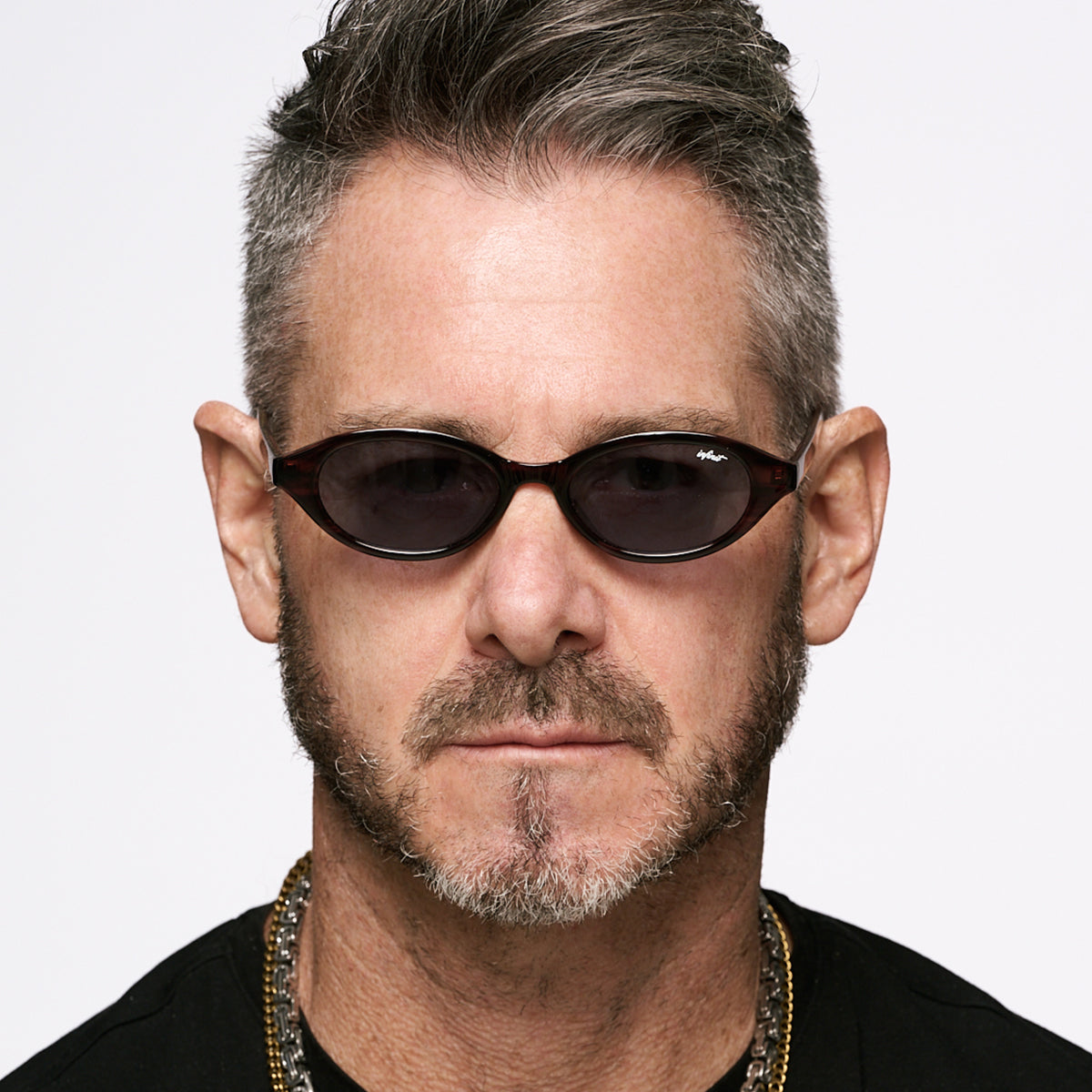 Brigitte - Havana Wood - Blue Lens