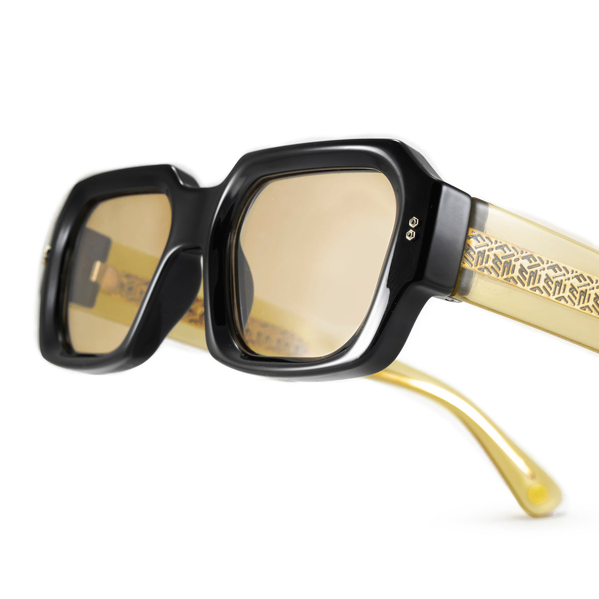 Bronx - Black Shiny - Toasted Lens - Detail view - INFINIT Eyewear