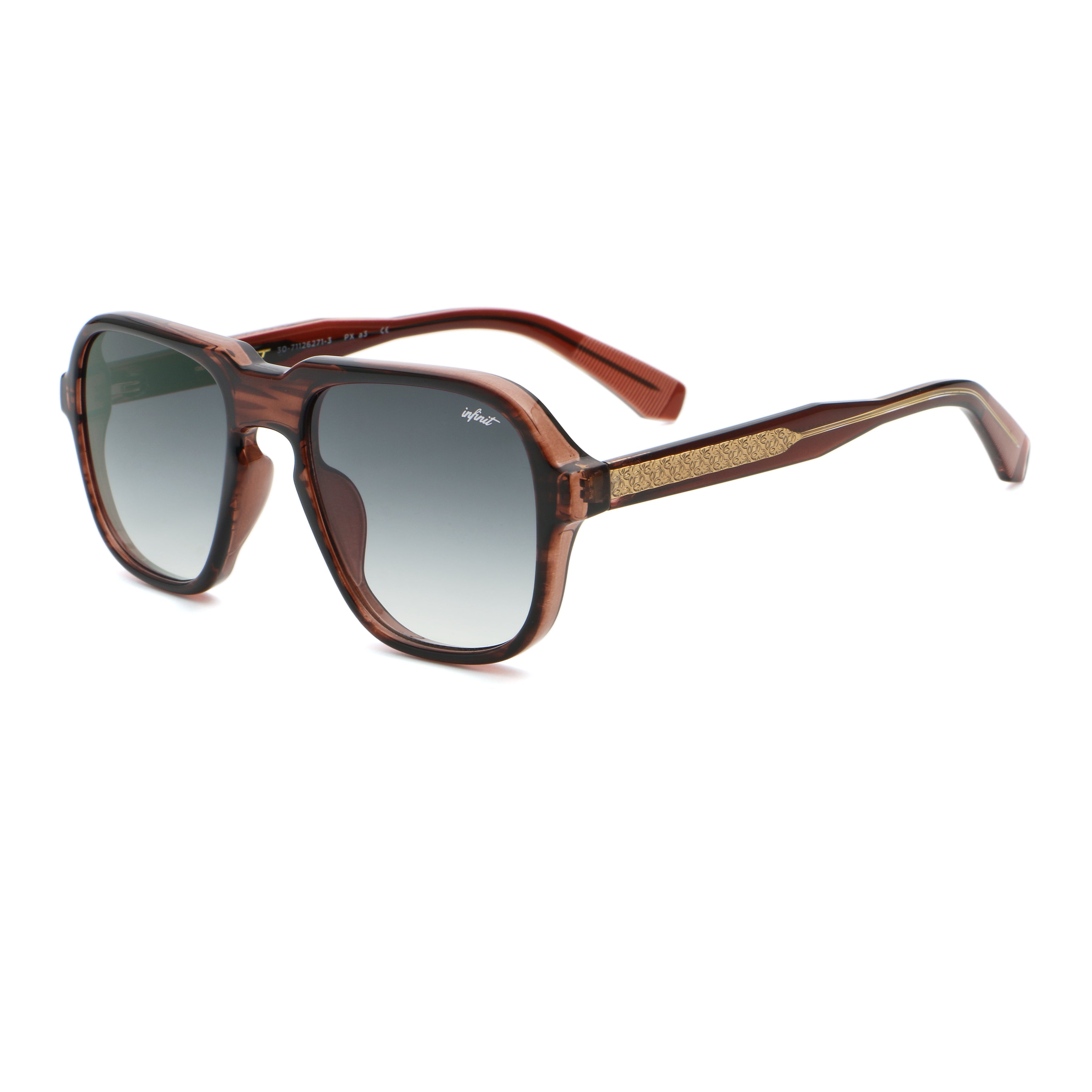 Burdeos - Havana Wood - Gray Degraded Lens