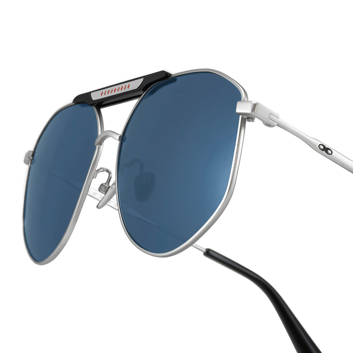 Diamond - Silver Matt - Blue Polarized Lens