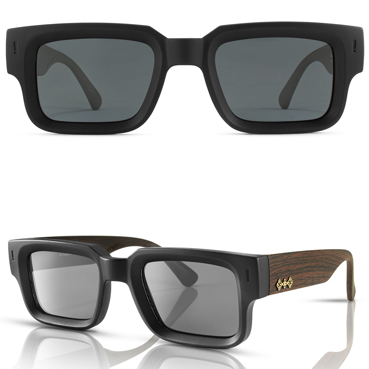 Exclamation Negro Mate Wood Lente Gris - imagen 1