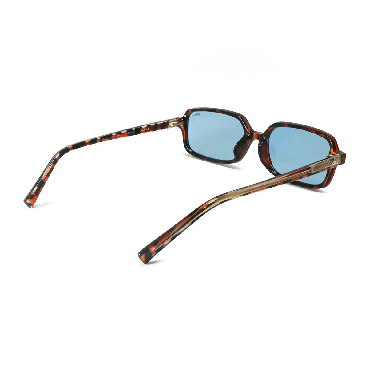 Glyze - Havana - Blue Lens - Detail view - INFINIT Eyewear