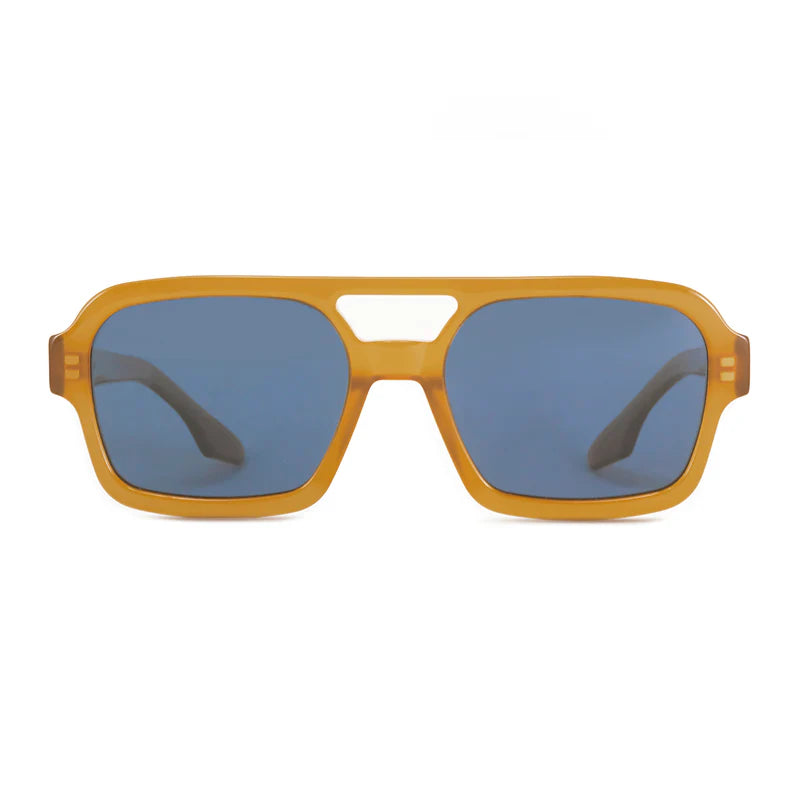 Hearts - Milky Brown - Blue Lens