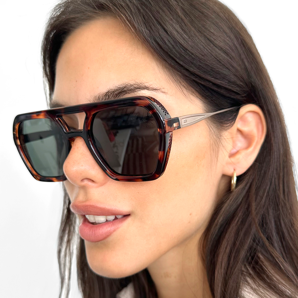 Lyon - Metal Tortoise - Green Polarized Lens