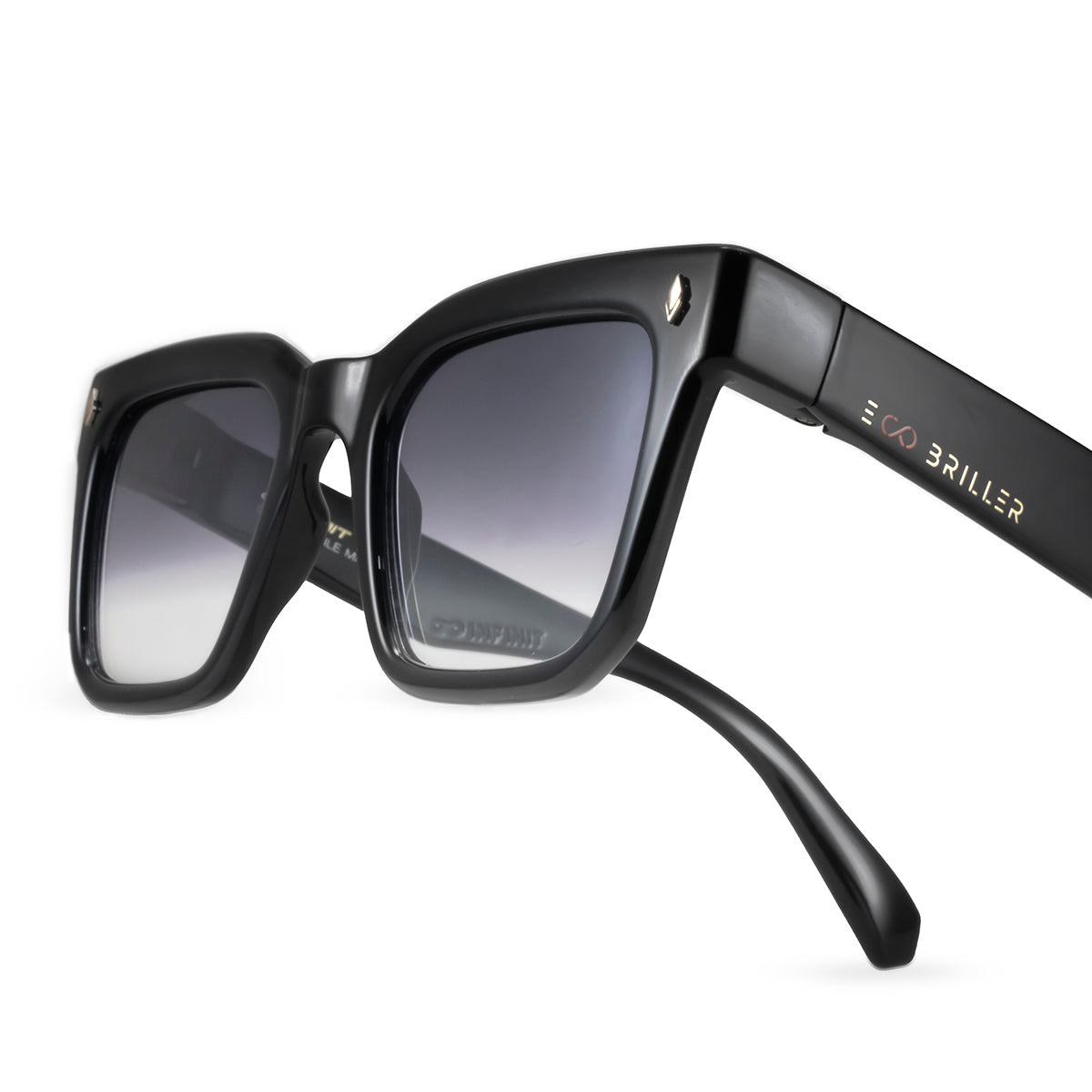 Jacobs Eco Briller - Black Shiny - Horizon Lens