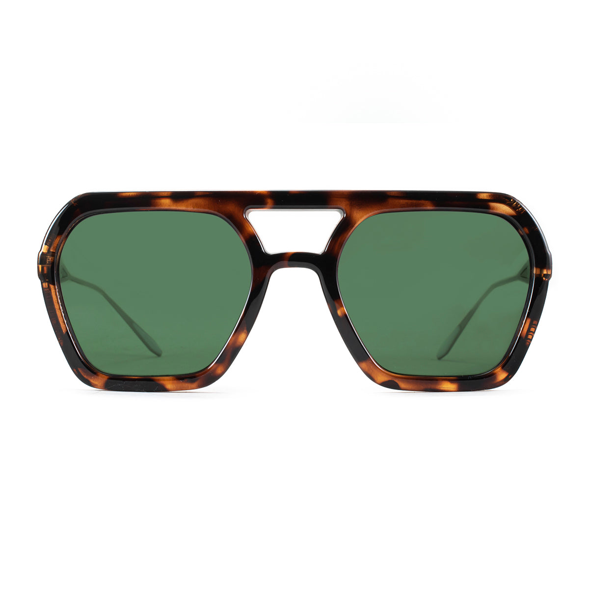 Lyon - Metal Tortoise - Green Polarized Lens