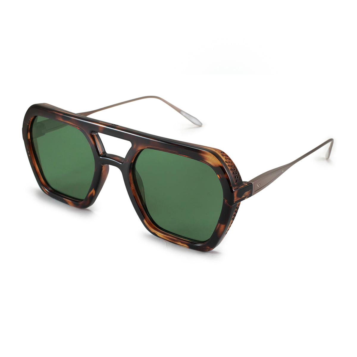 Lyon - Metal Tortoise - Green Polarized Lens