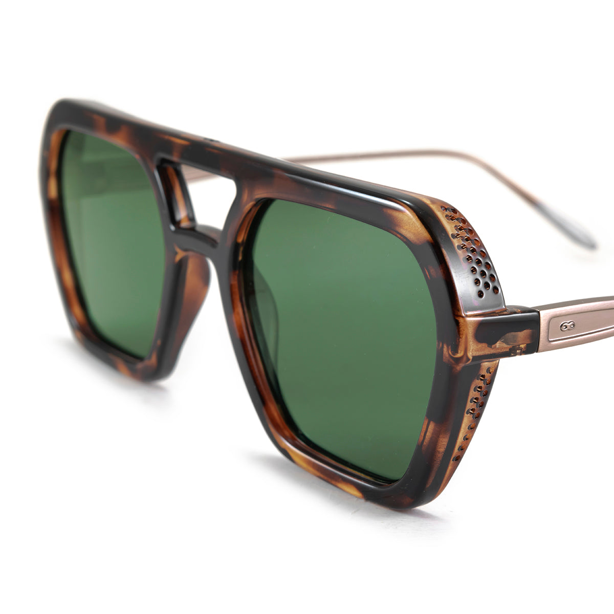 Lyon - Metal Tortoise - Green Polarized Lens
