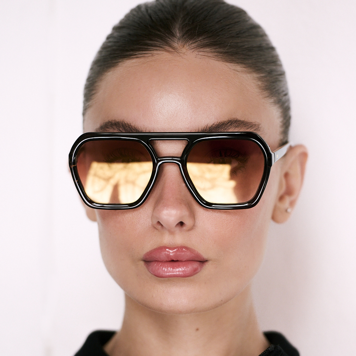 Lyon - Gold Brown - Orange Lens