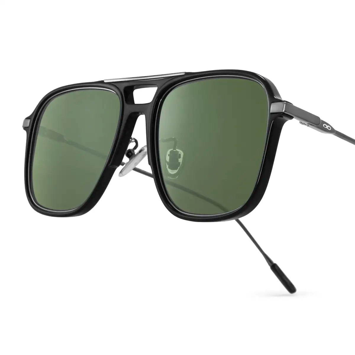Miami Black Shiny - Green Lens