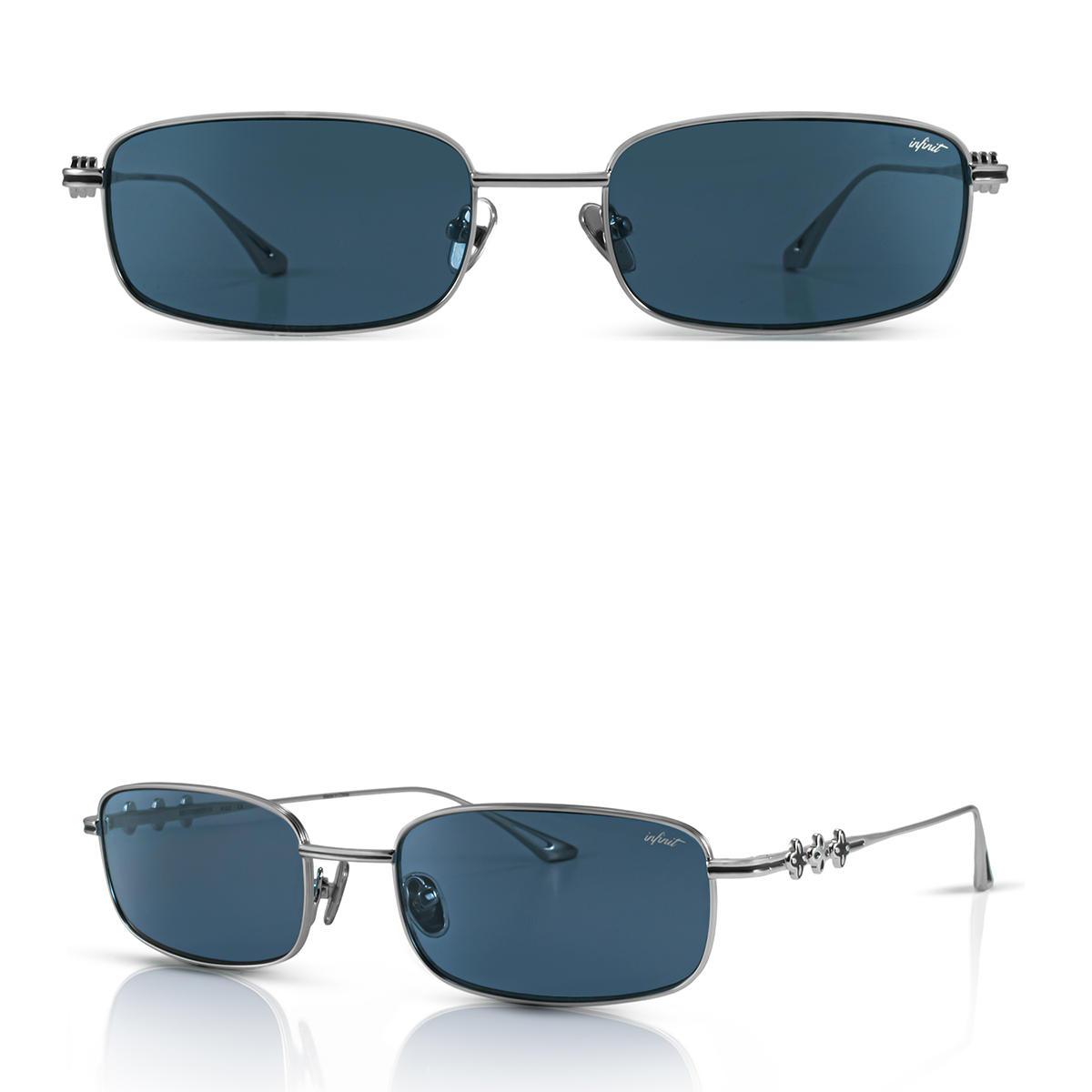 Mojave - Silver - Blue Lens