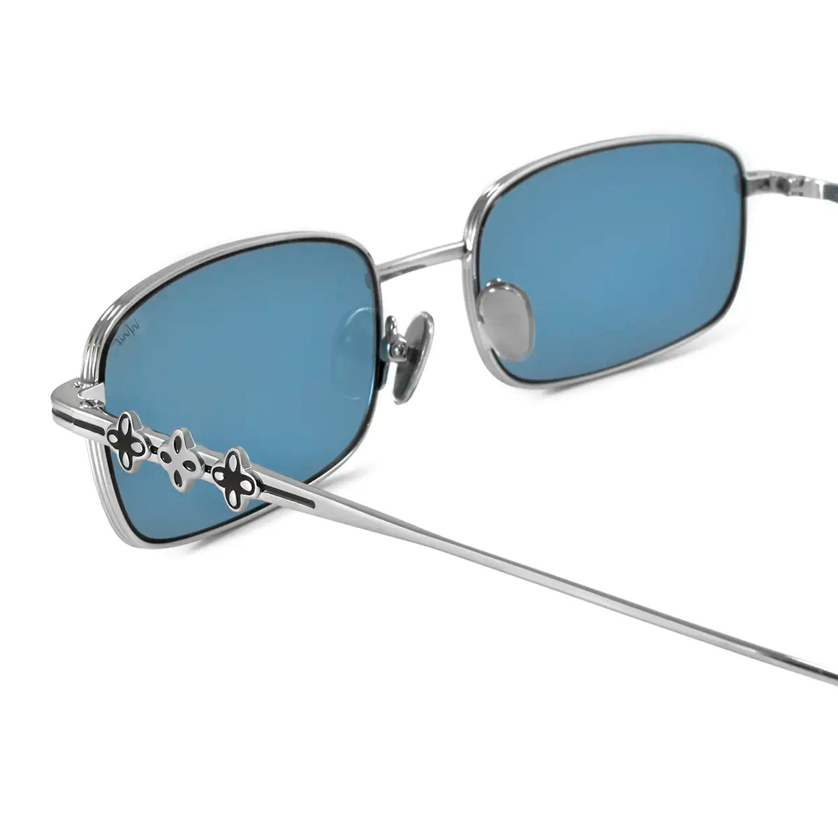 Mojave - Silver - Blue Lens