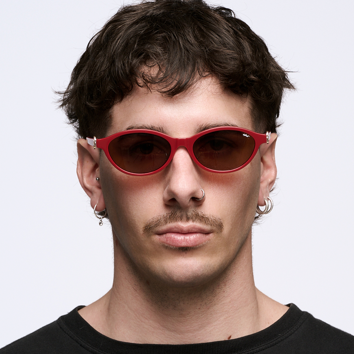 Naomi - Burgundy - Brown Lens