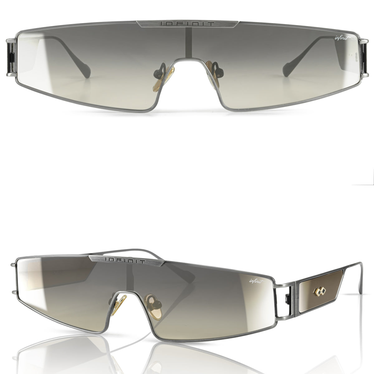 Panoramic - Silver - Coffee Mirrored Gradient Lens