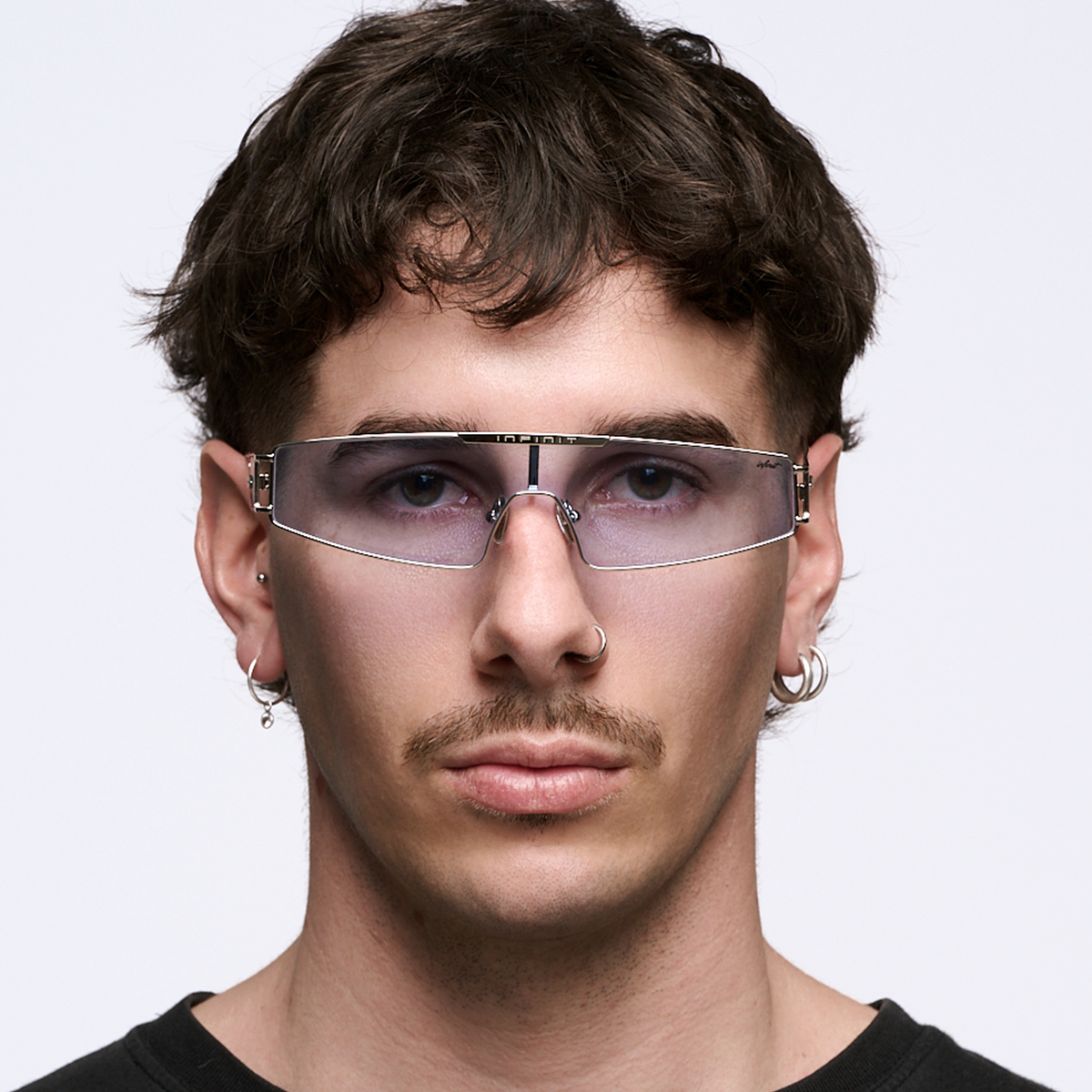 Panoramic - Silver - Retro Blue Lens