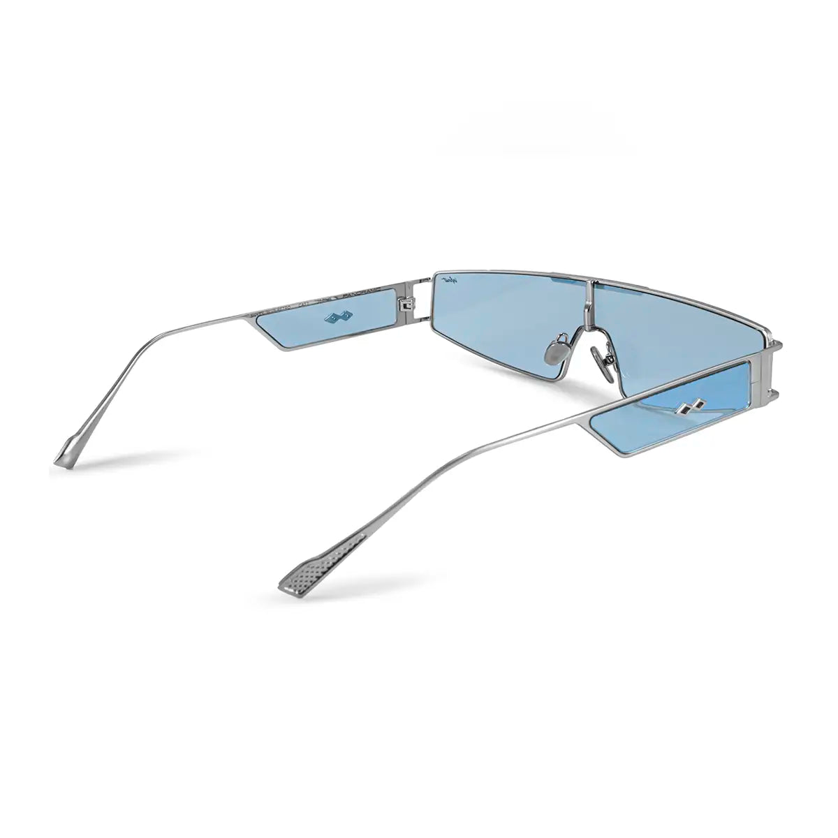 Panoramic - Silver - Retro Blue Lens