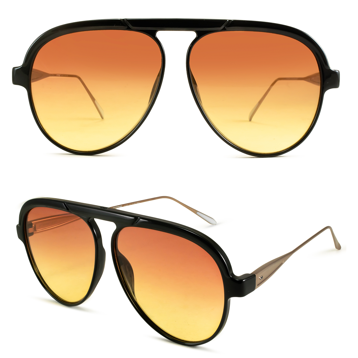Paris Metal Negro Brillo Lente Sunset Degrade - imagen 1