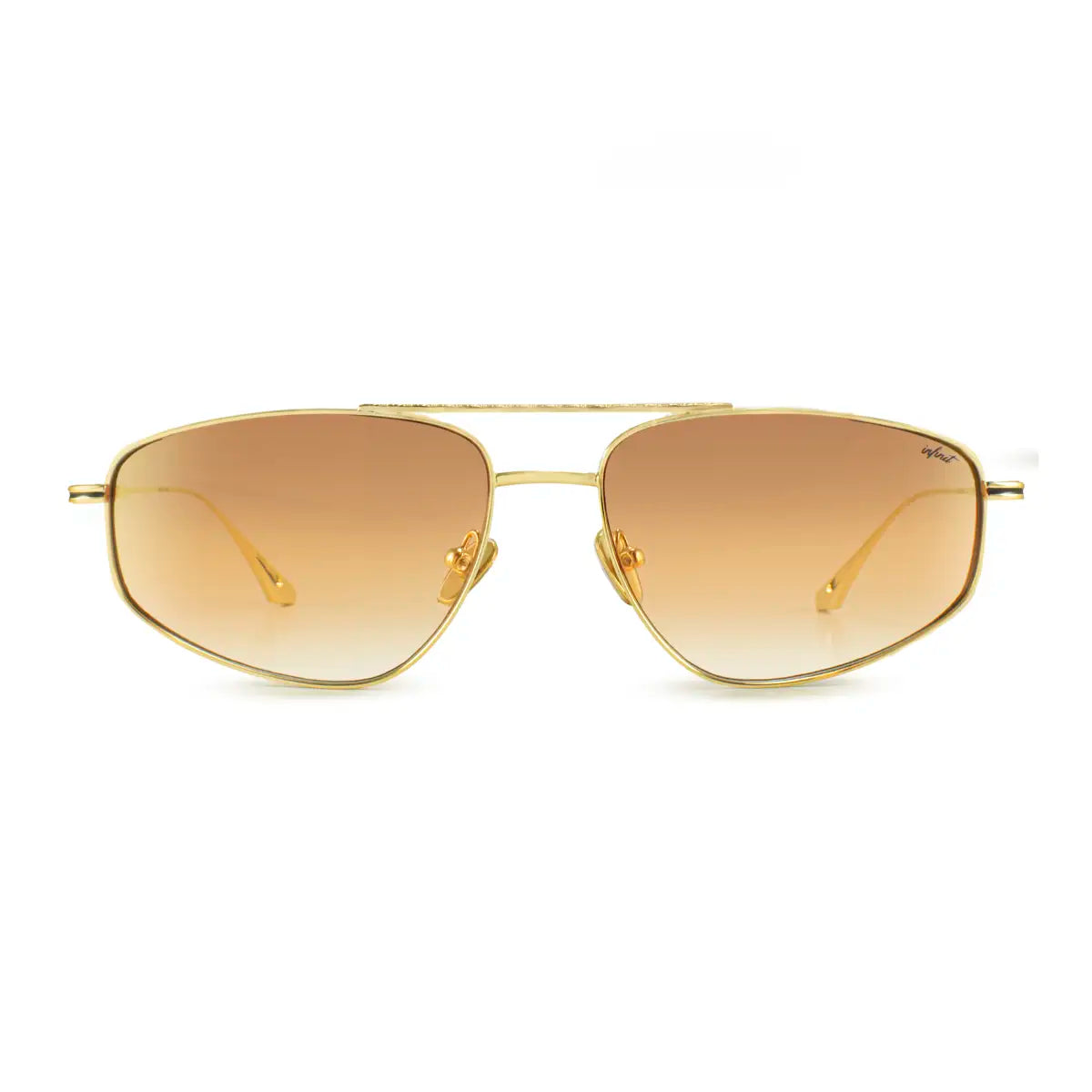 Pierre - Gold Gold - Orange Degraded Lens