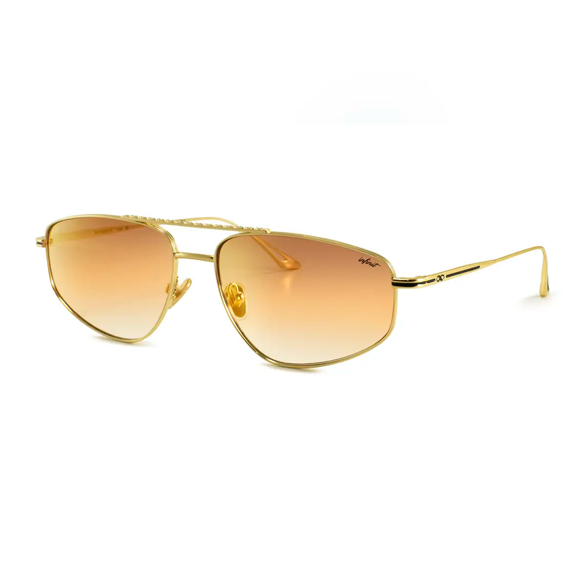 Pierre - Gold Gold - Orange Degraded Lens