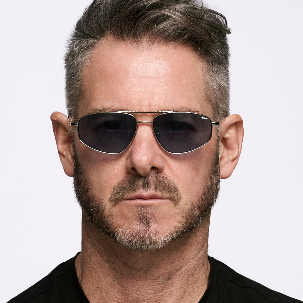 Pierre - Silver - Blue Lens