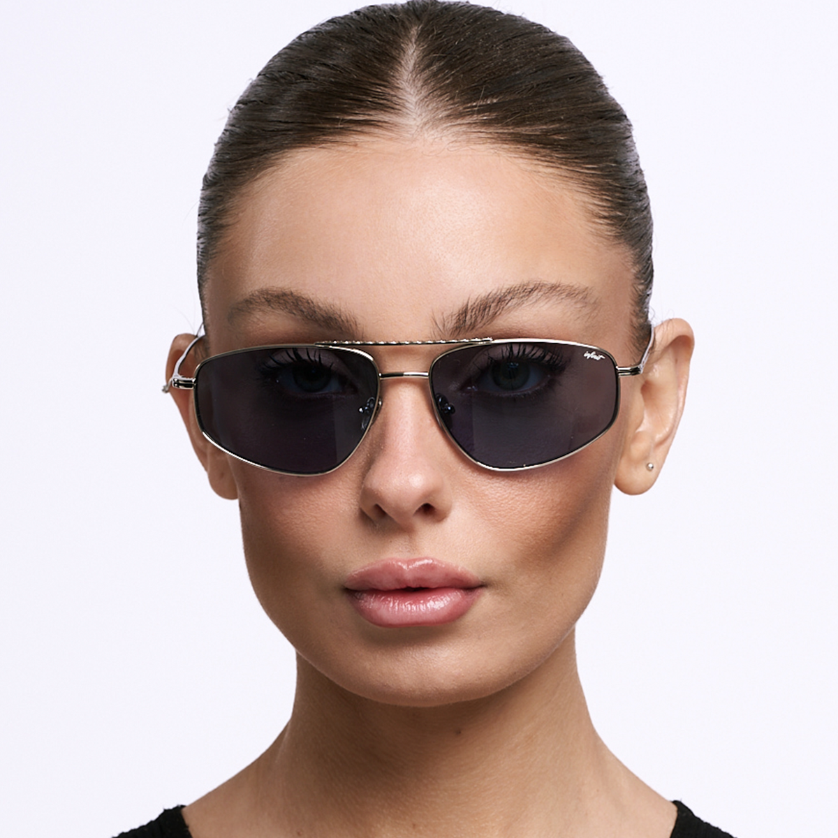 Pierre - Silver - Blue Lens