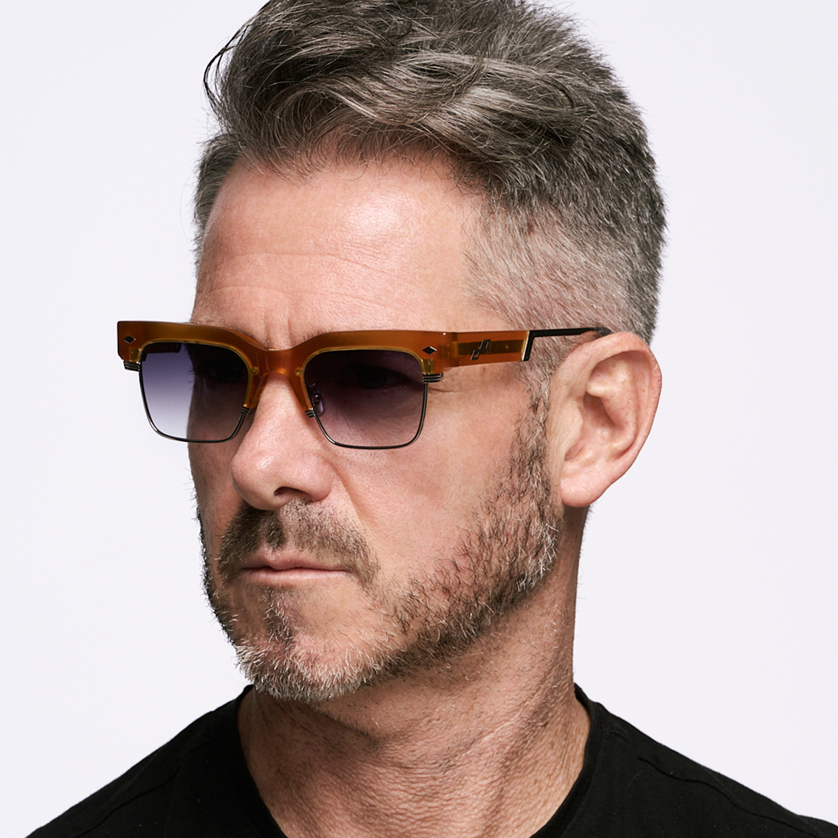 Rotterdam Brown - Blue Gradient Lens
