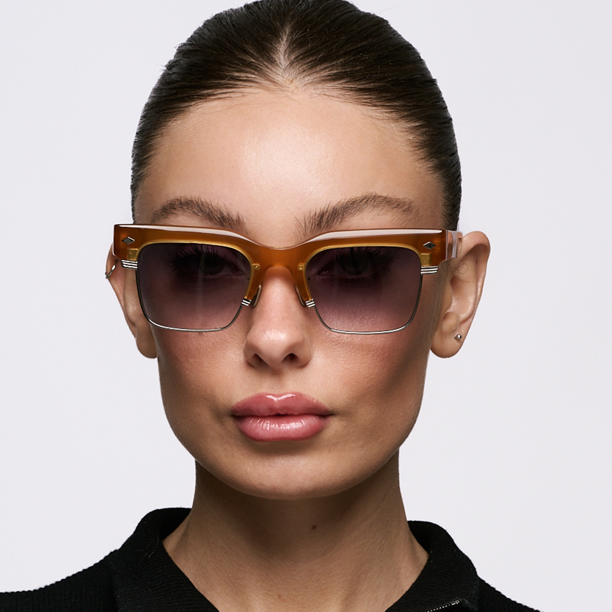 Rotterdam Brown - Blue Gradient Lens