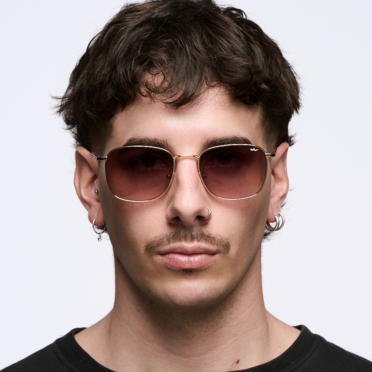 Secchia - Gold - Gradient Brown Lens