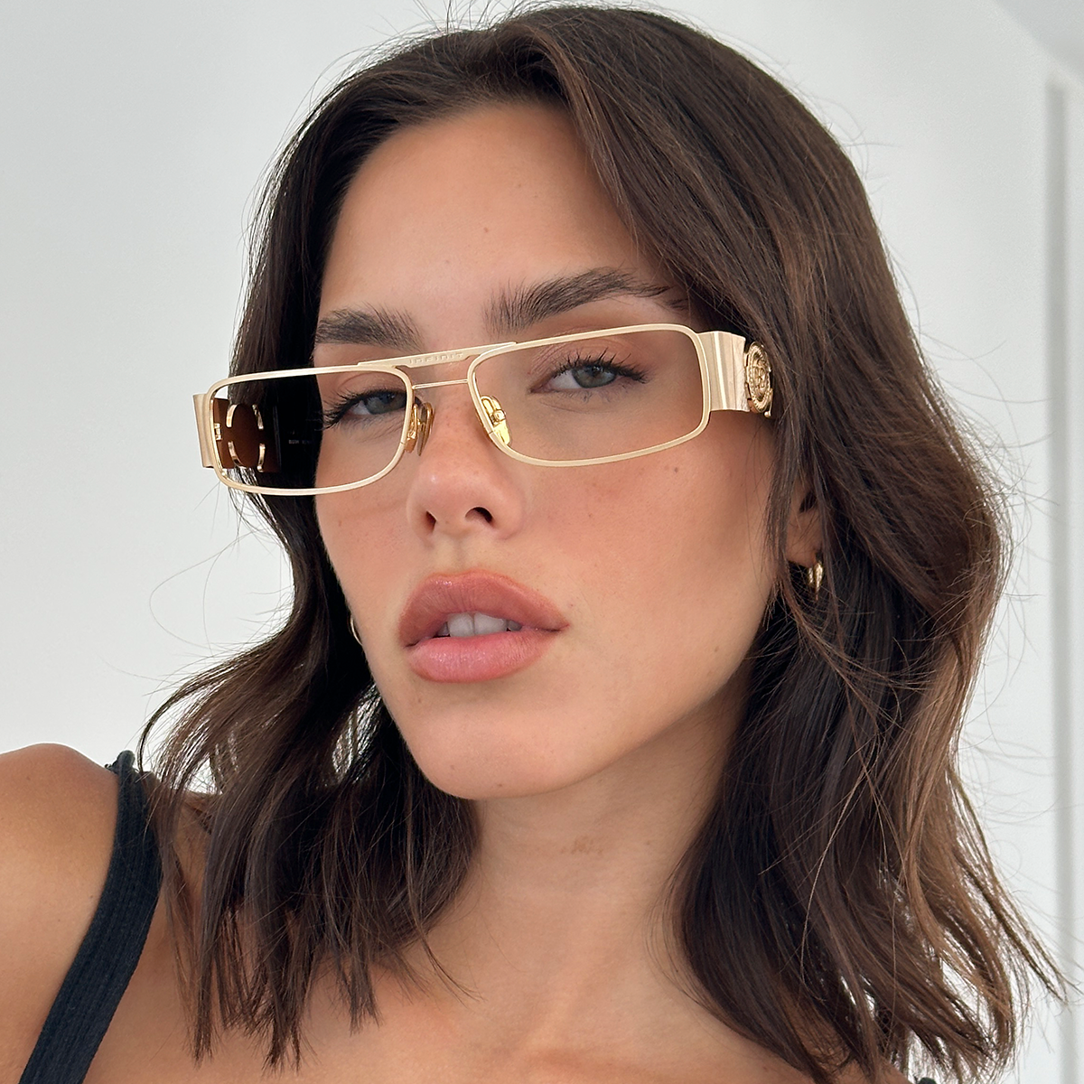 MENORCA - Black Shiny Gold Lens Grey