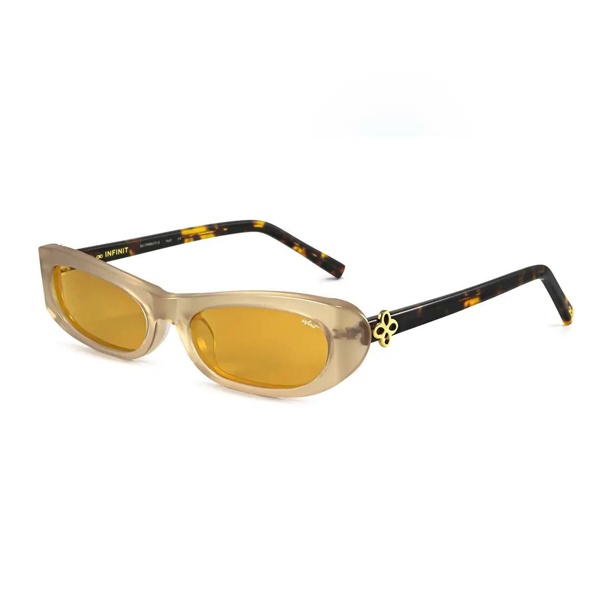 Trinity - Champanhe Havana - Lente Torrado - Detail view - INFINIT Eyewear