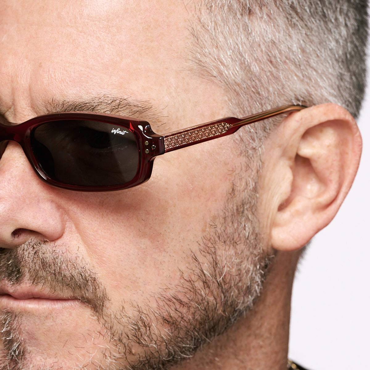 Virgil - Light Burgundy - Gray Lens