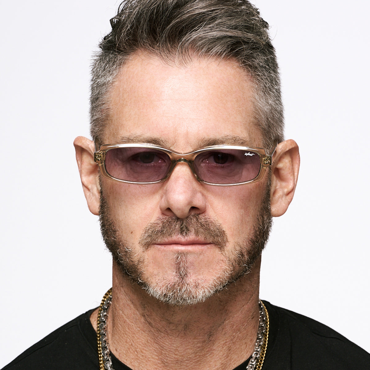 Virgil - Light Gray Gradient - Purple Lens