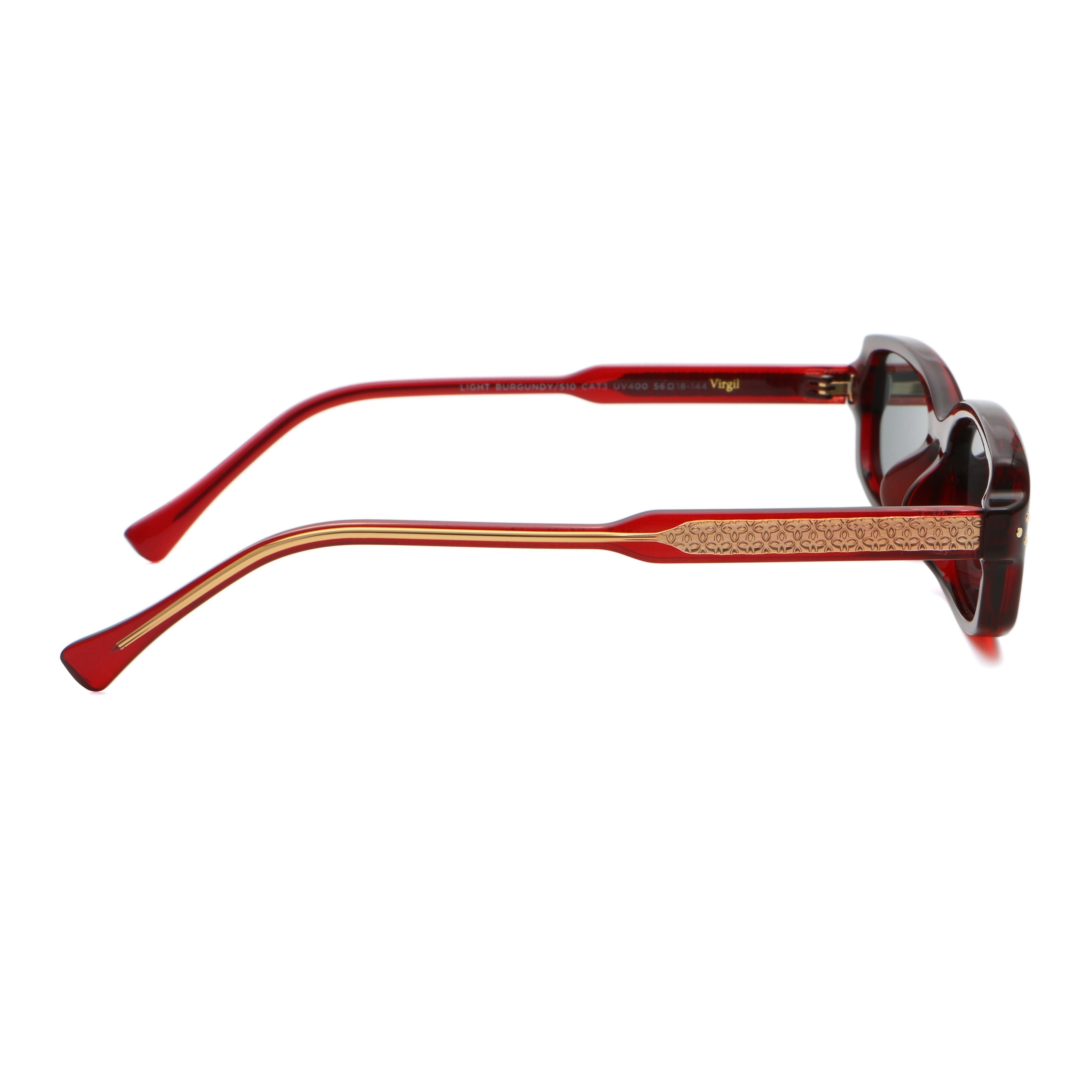 Virgil - Light Burgundy - Gray Lens