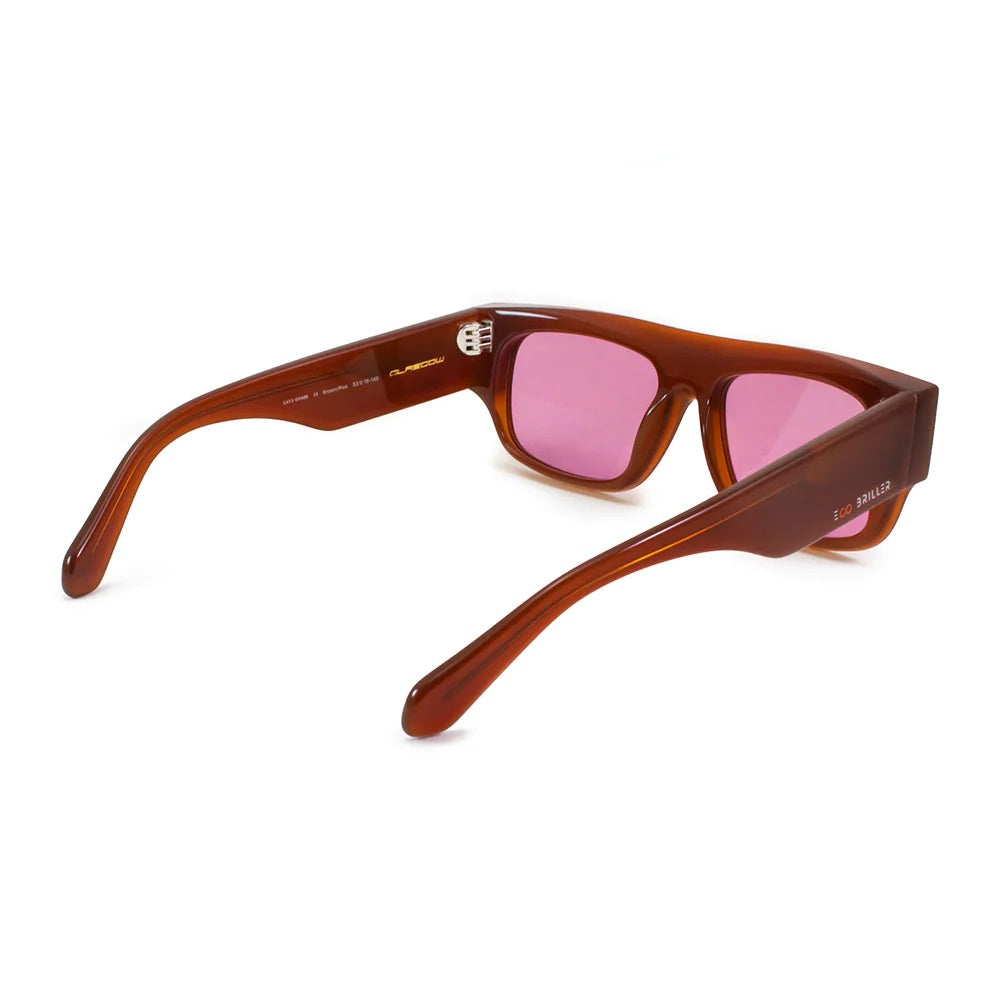 Glasgow Eco Briller - Brown - Pink Lens