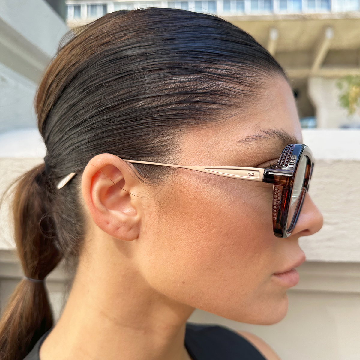 Lyon - Metal Tortoise - Green Gradient Lens