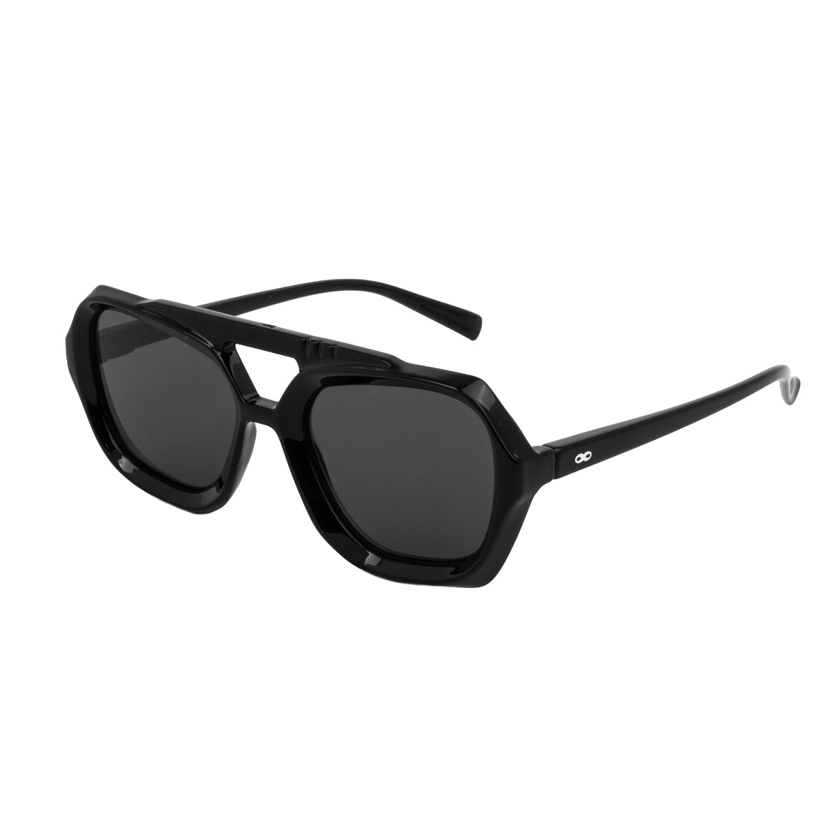 Tiger - Black Shiny - Grey Polarized Lens