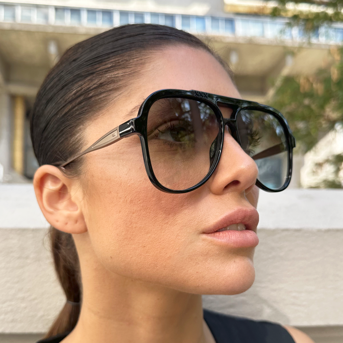 Triple XXX - Metal Black Shiny - Olive Gradient Lens