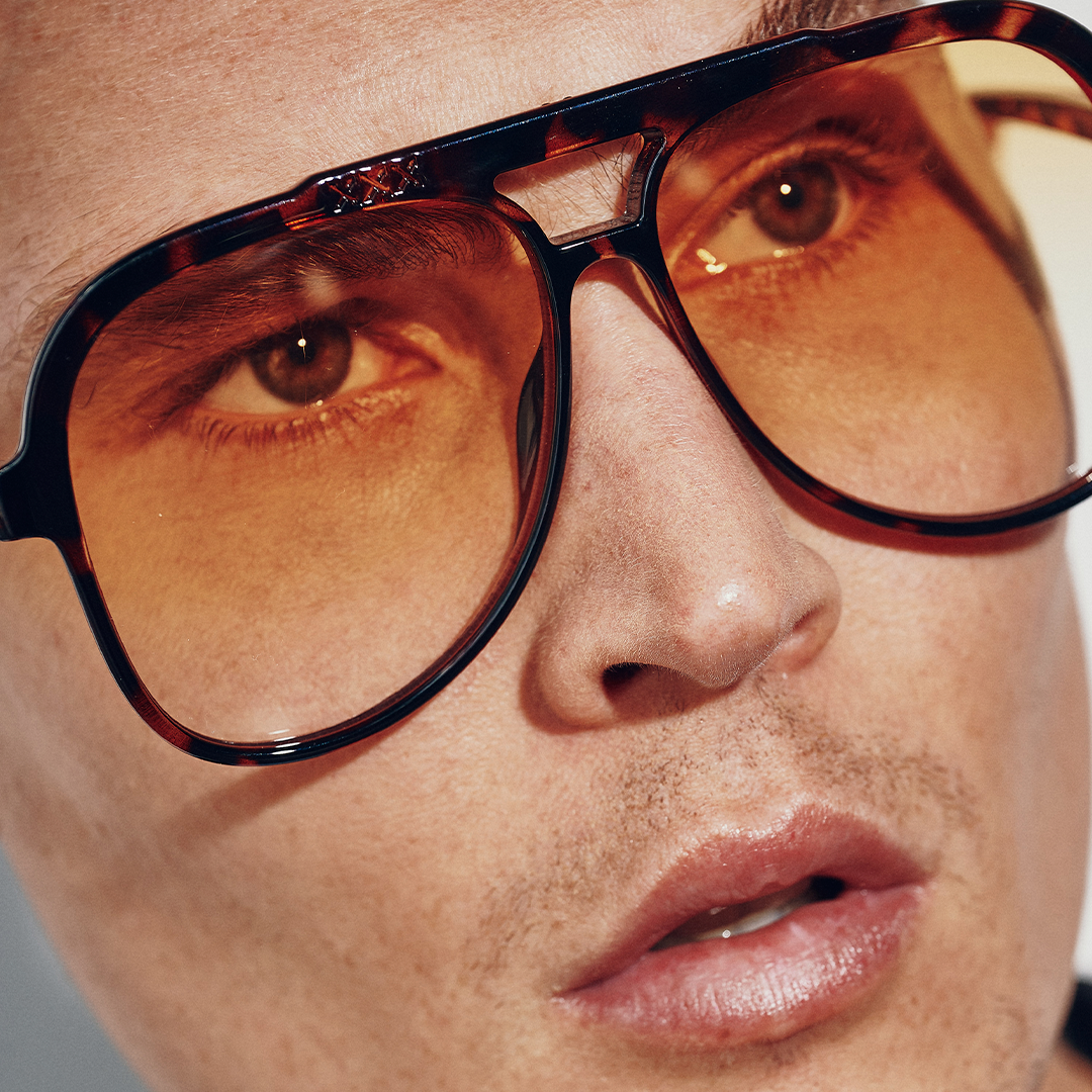 Triple XXX - Tortoise - Orange Gradient Lens