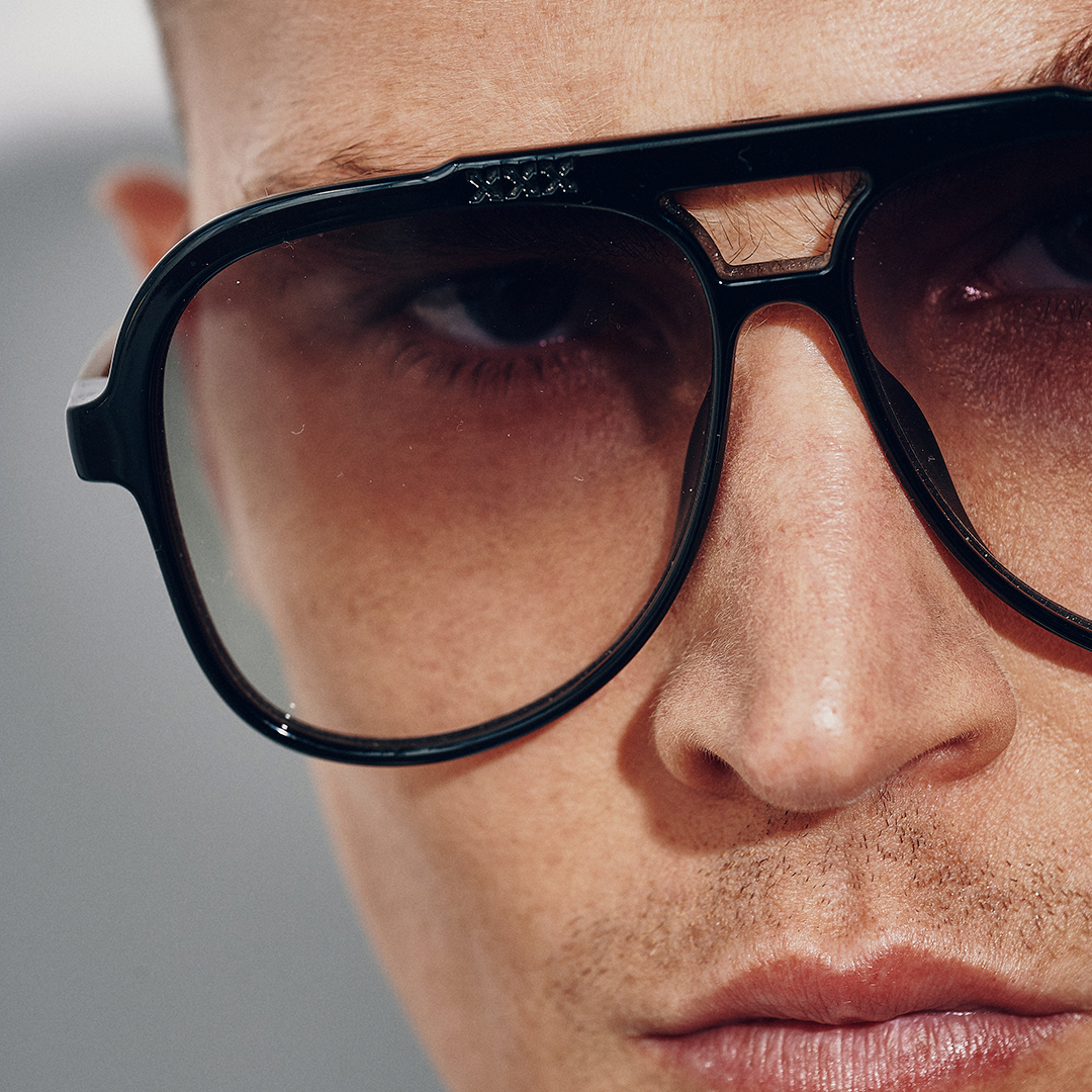 Triple XXX - Metal Black Shiny - Olive Gradient Lens